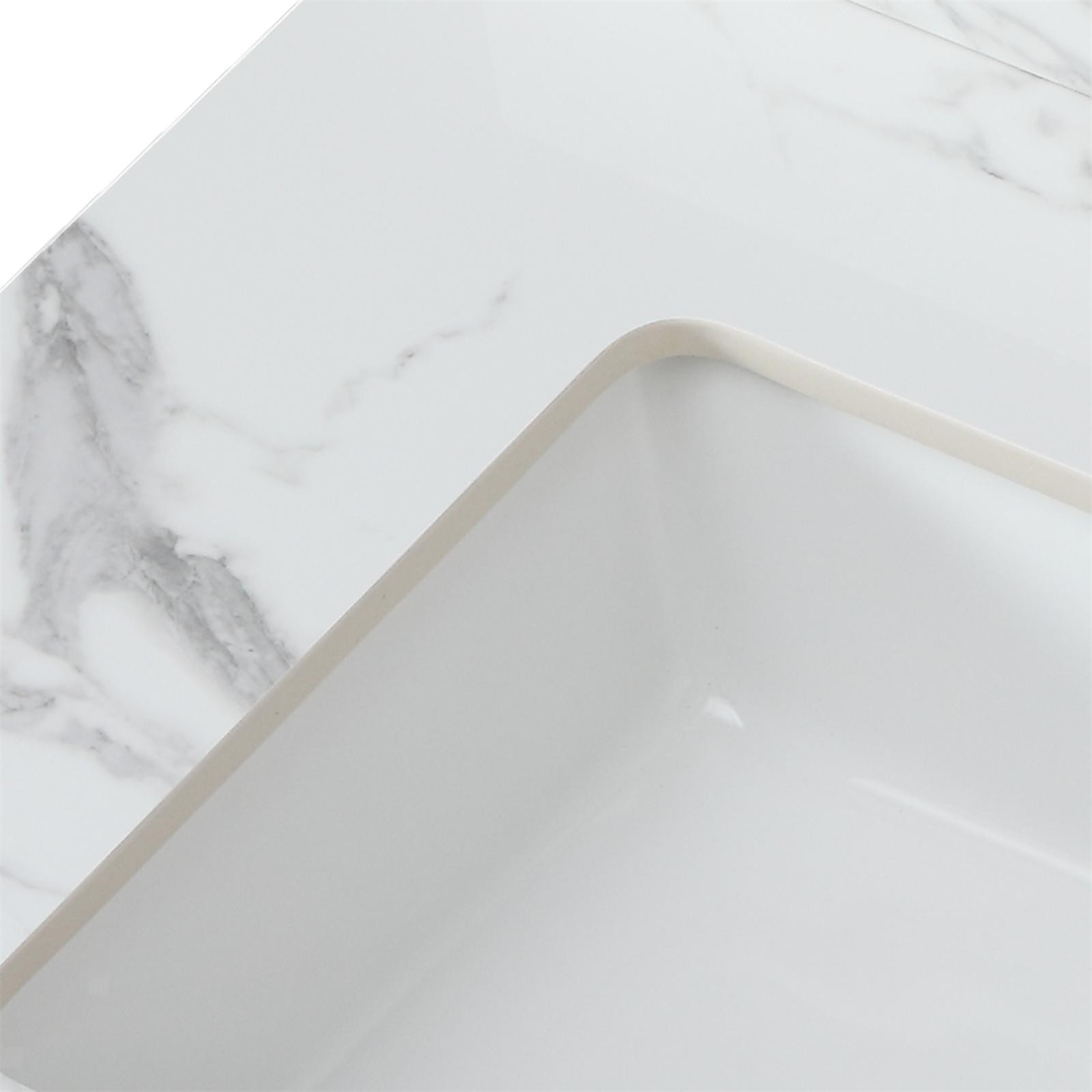 31″x22″Bathroom Vanity Top,sintered stone carra white Barthroom Vanity Sink