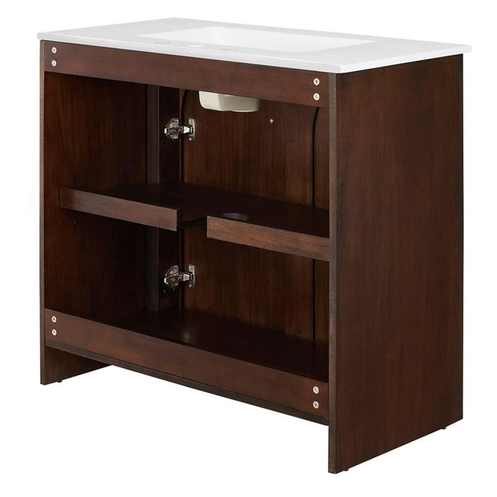 Appia 36″ Bathroom Vanity in Walnut White