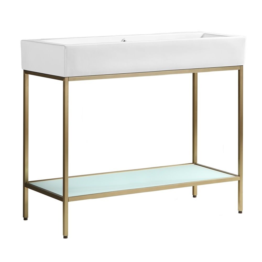 Swiss Madison SM-BV73 Pierre 33-1/2″H Console Sink Set – Chrome