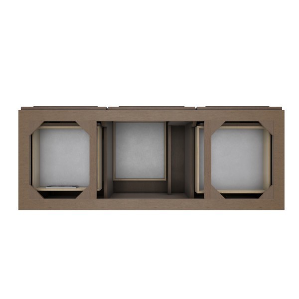 60″ James Martin Portland 620-V60S-WW-3CAR Vanity Cabinet Carrara Marble Top