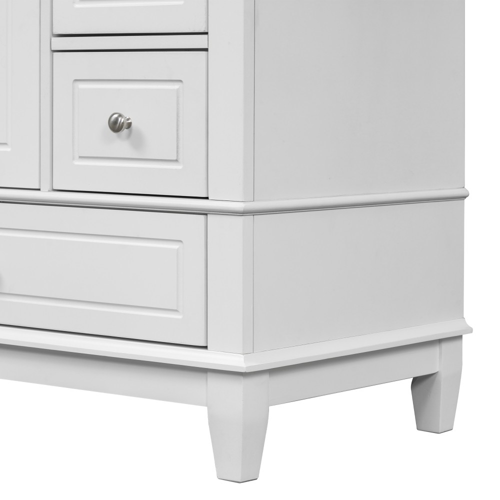30″ Bathroom Vanity with Sink, One Door with Shelf and Three Drawers