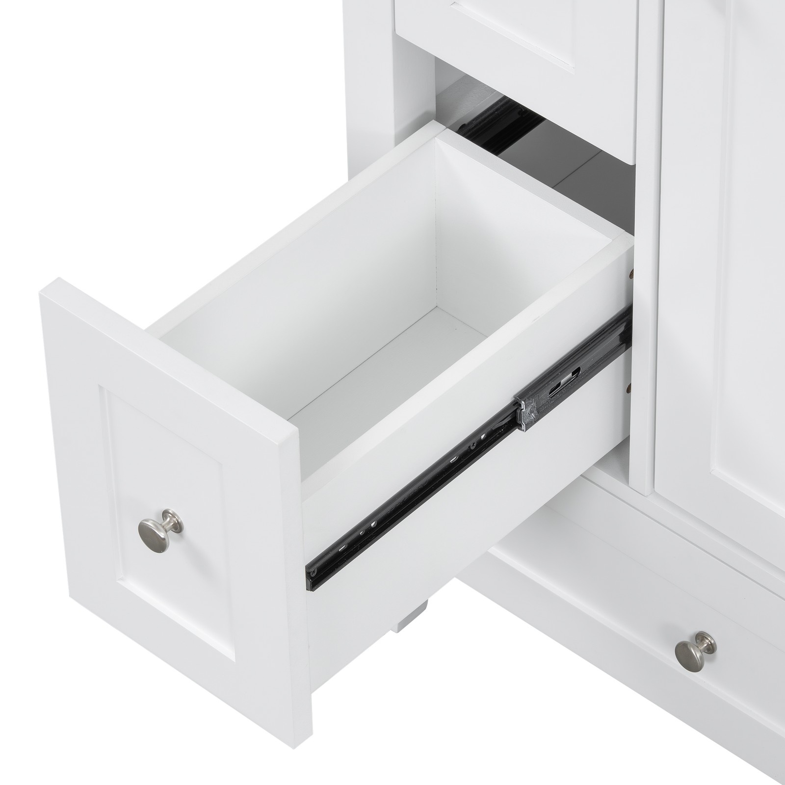 24″ Bathroom Vanity w/Storage, Adjustable Shelf Modern Bathroom Storage Cabinet
