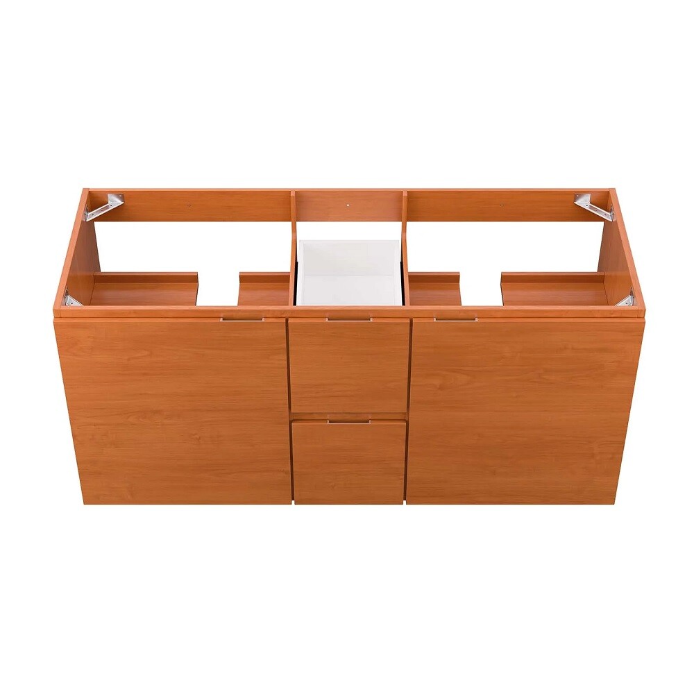 Cherry Walnut Wall-Mount floating Bathroom Vanity Cabinet (Sink NOT Included)
