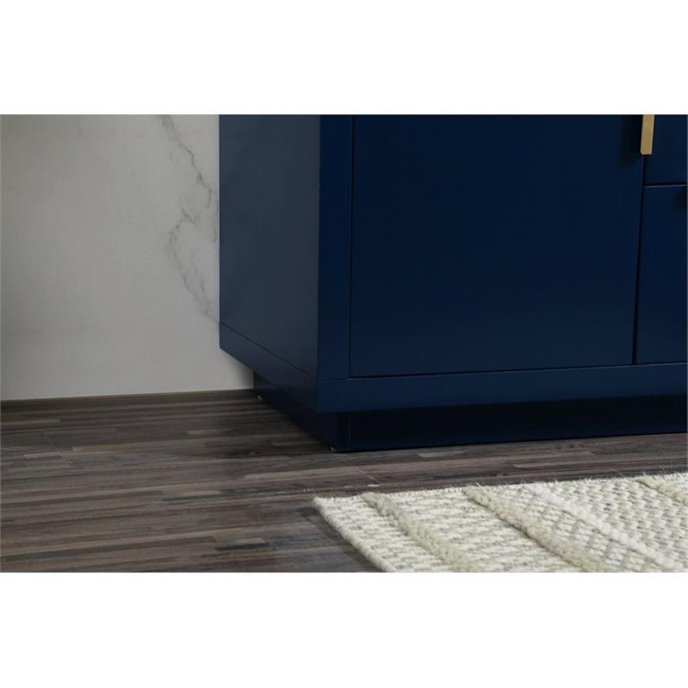 Elegant Decor Blake 30″ Aluminum Alloy MDF Single Bathroom Vanity in Blue