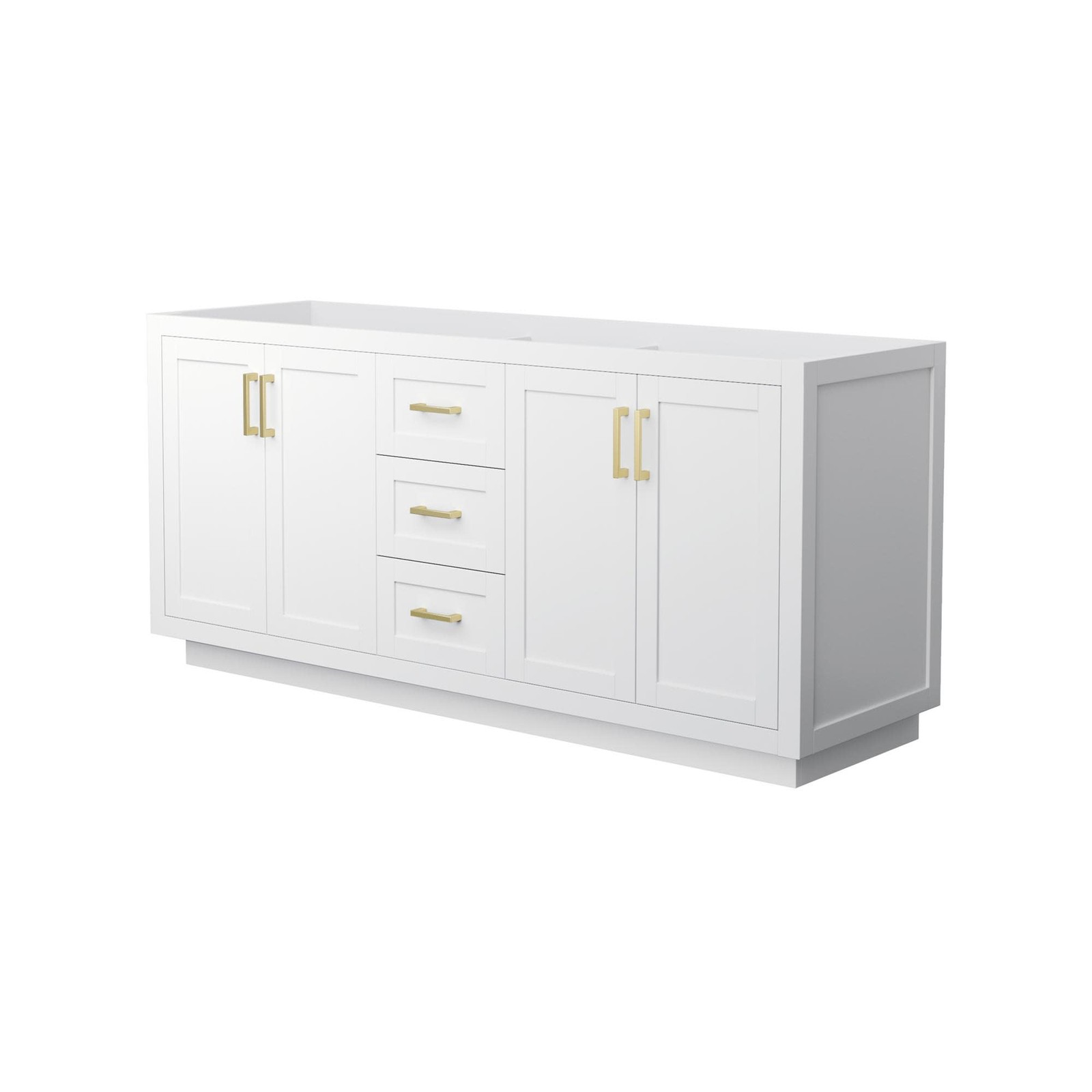 Wyndham Collection WCF2929-72D-CX-MXX Miranda 71″ Double – White / Brushed Gold