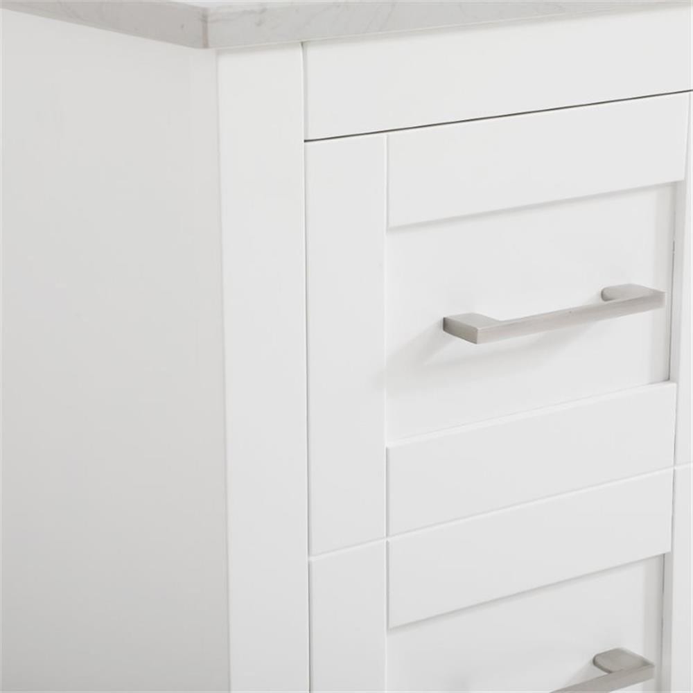 Elegant Decor Aubrey 48″ Single Quartz Top Bathroom Vanity in White