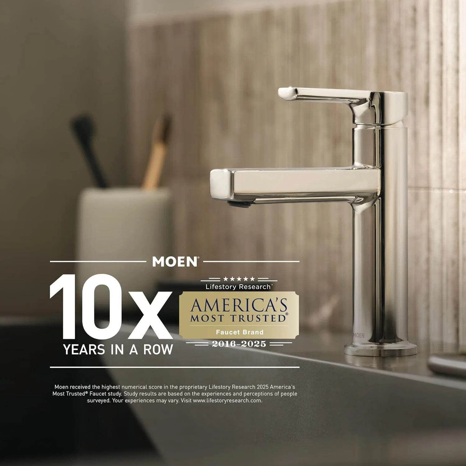 Moen DN7790BN Lounge Brushed Nickel Bathroom Vanity Shelf