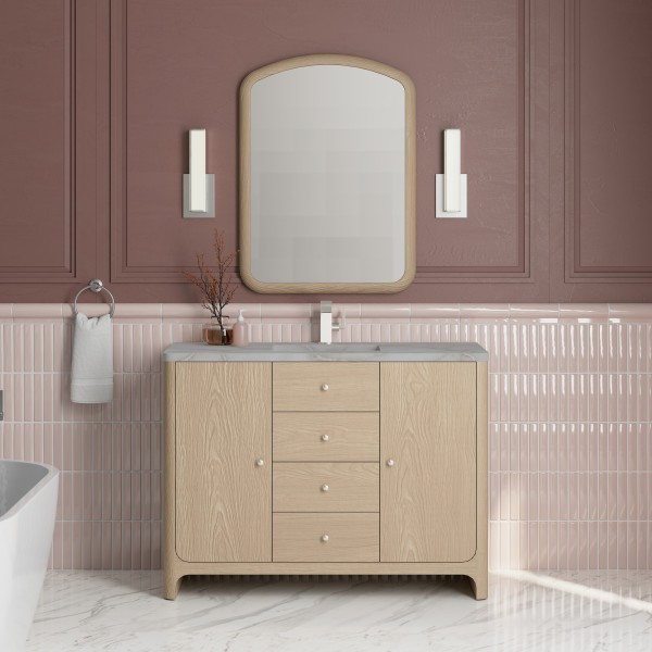 48″ James Martin Gracyn D125-V48-CSD-3VSL Vanity Cabinet Victorian Silver Top