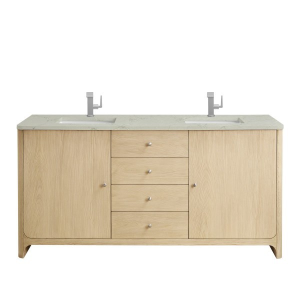 72″ James Martin Gracyn D125-V72-CSD-3VSL Double Vanity Cabinet Victorian Silver