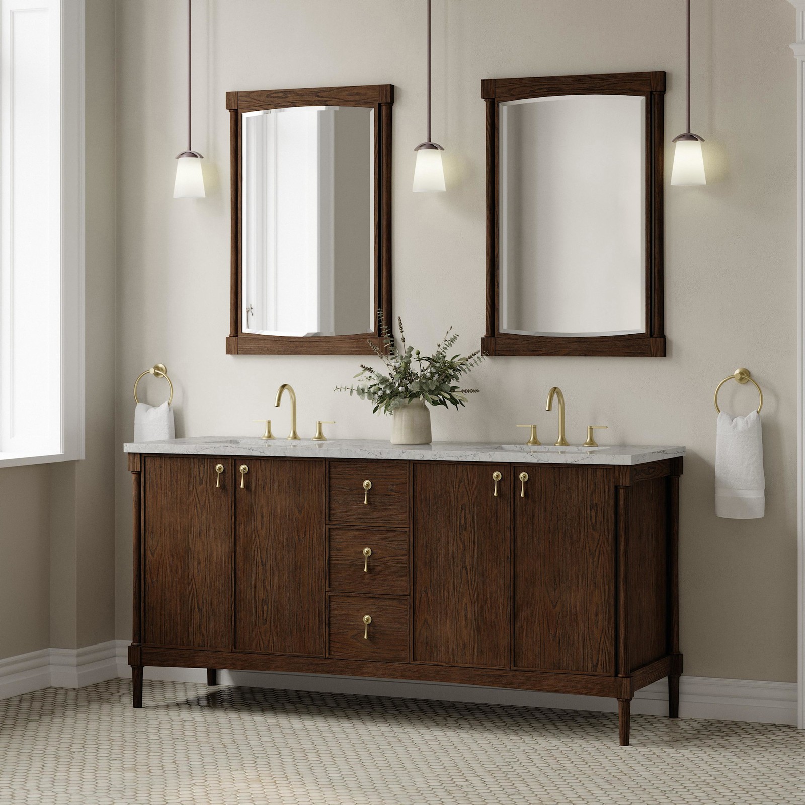 James Martin Vanities D680-V72-3EJP Kinnsden 72″ – Sable Oak