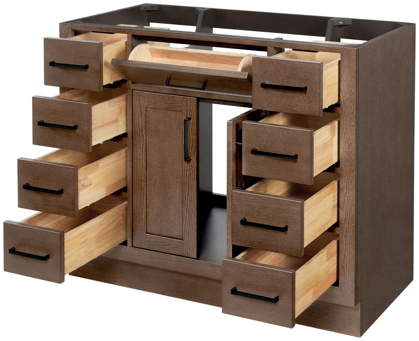 Ariel T042S-BC Hepburn 42″ Single – Oak / Matte Black Hardware