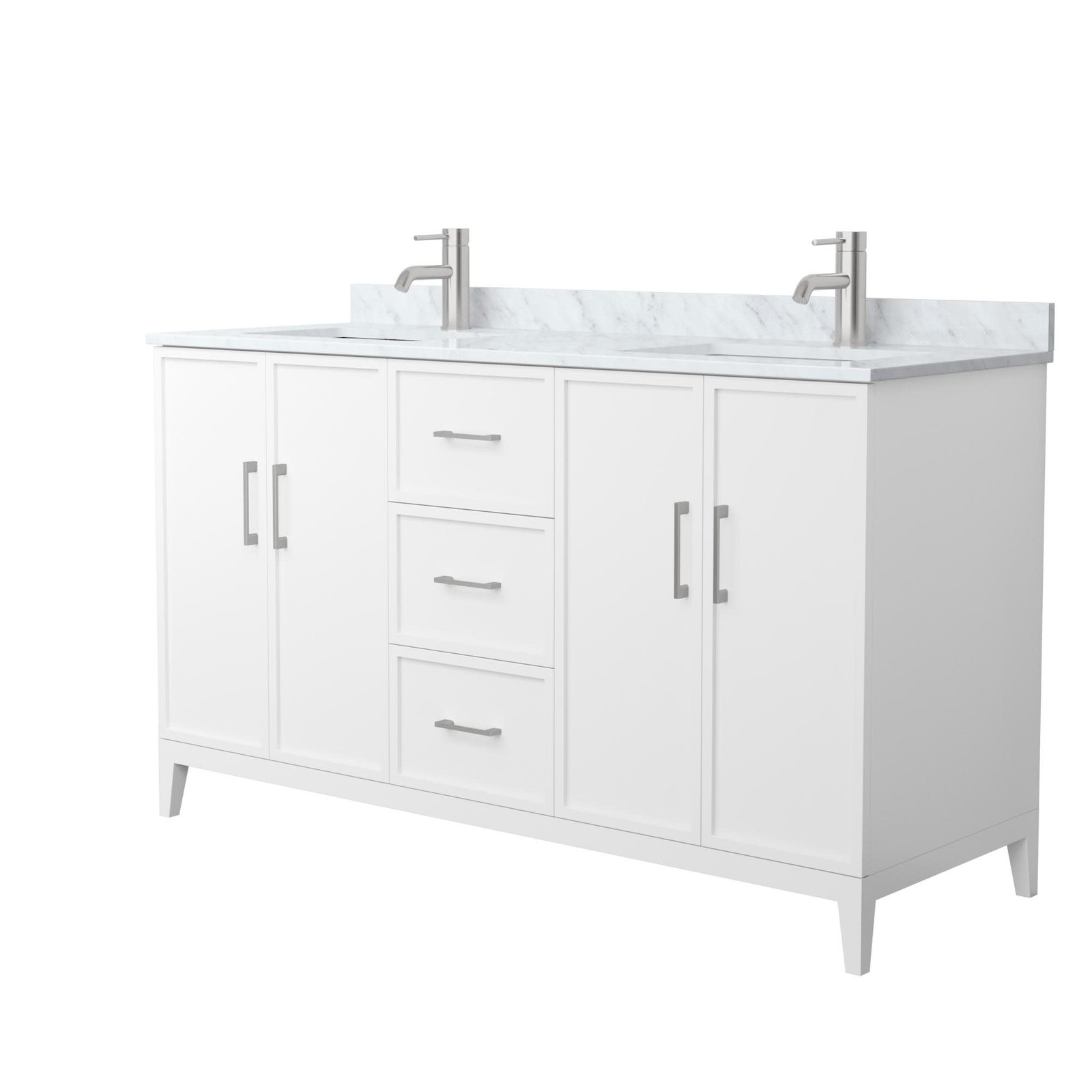 Wyndham Collection WCH717160D-CM-UNSMXX Elan 60″ – White / Brushed Nickel