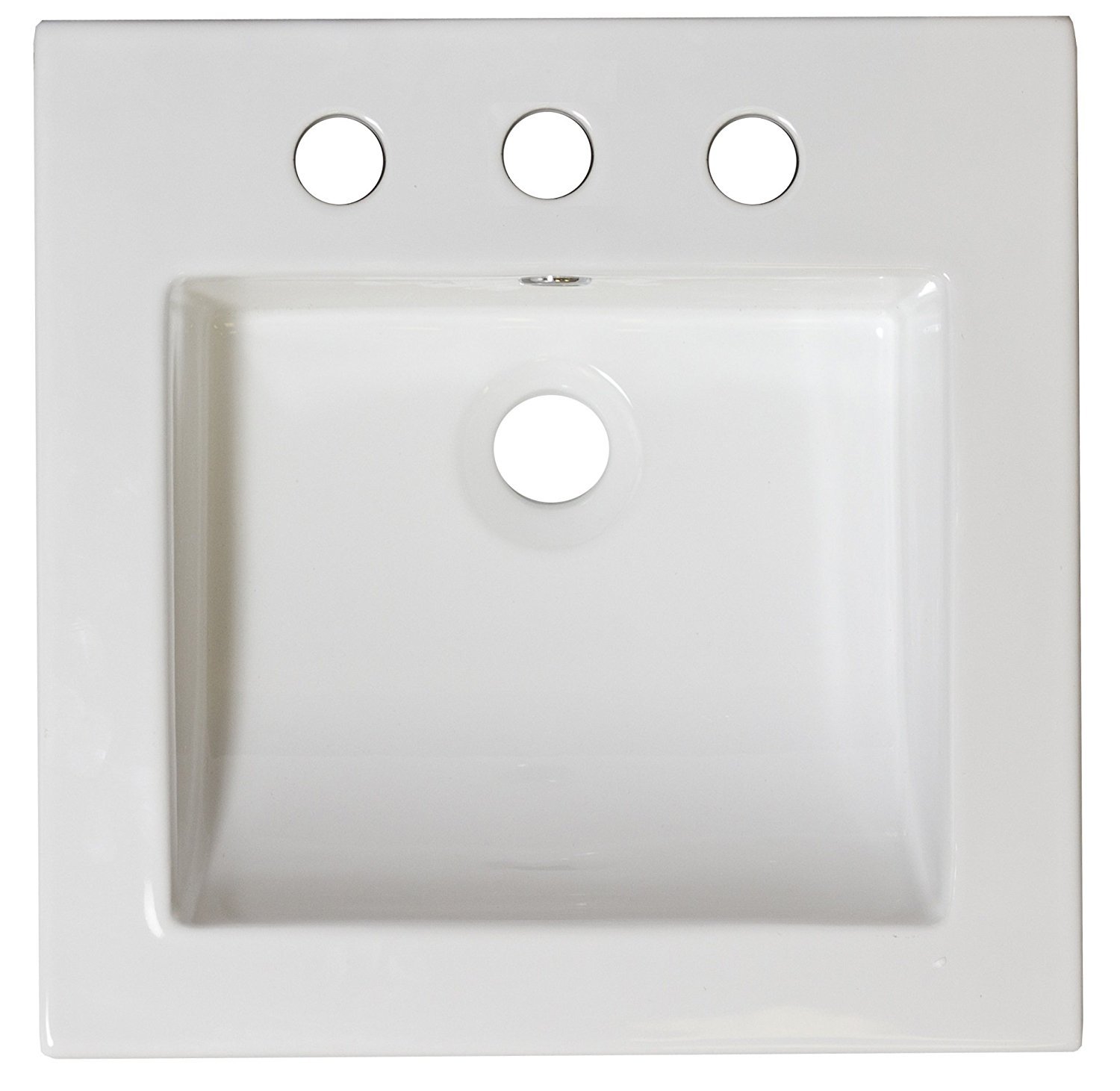 American Imaginations 21.5×17.75″ Ceramic Top In White Color For 8″ o.c. Faucet