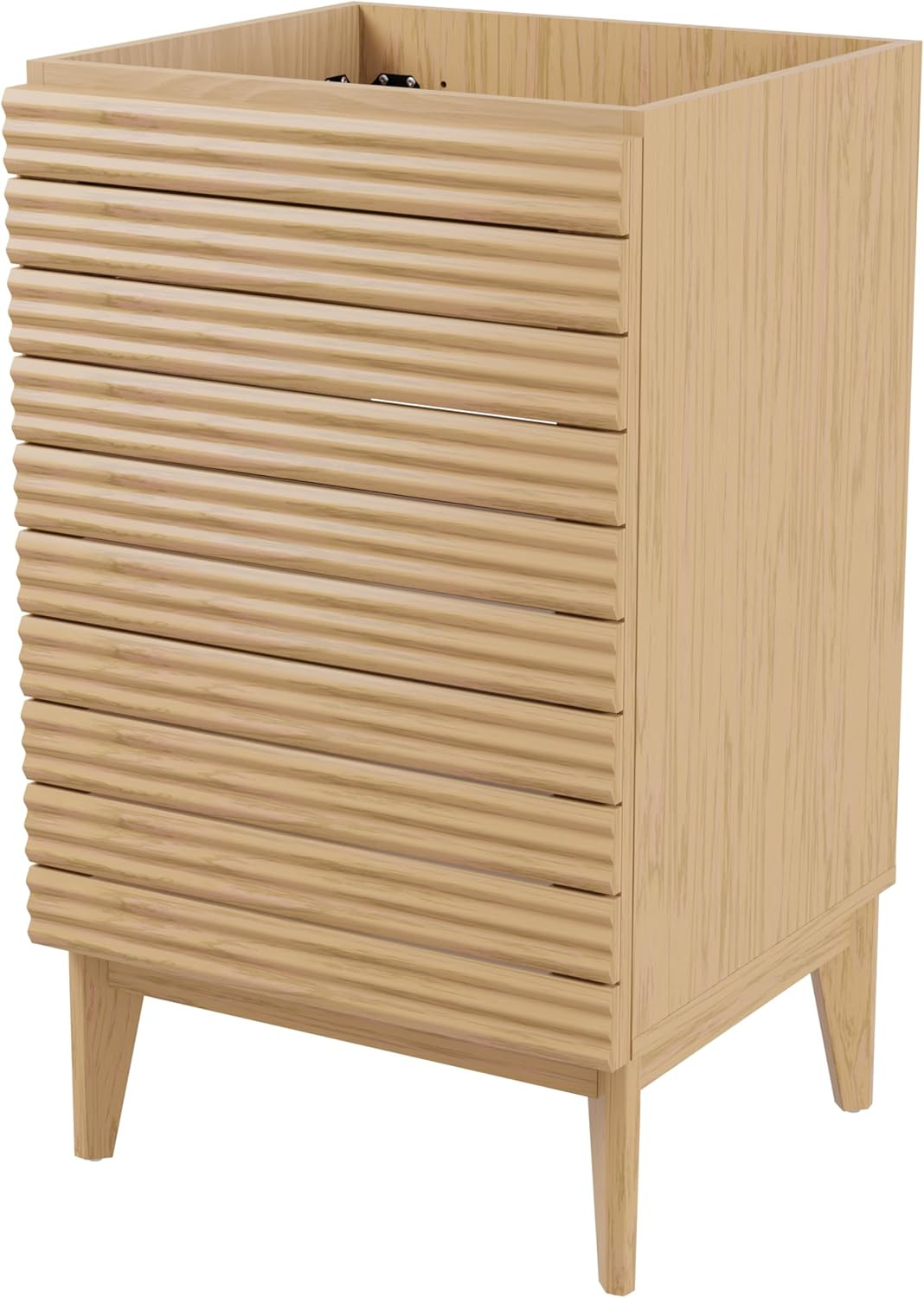 Chic Oak 2-Shelf Bath Vanity Cabinet – Modern Farmhouse Style, 20″ Wide