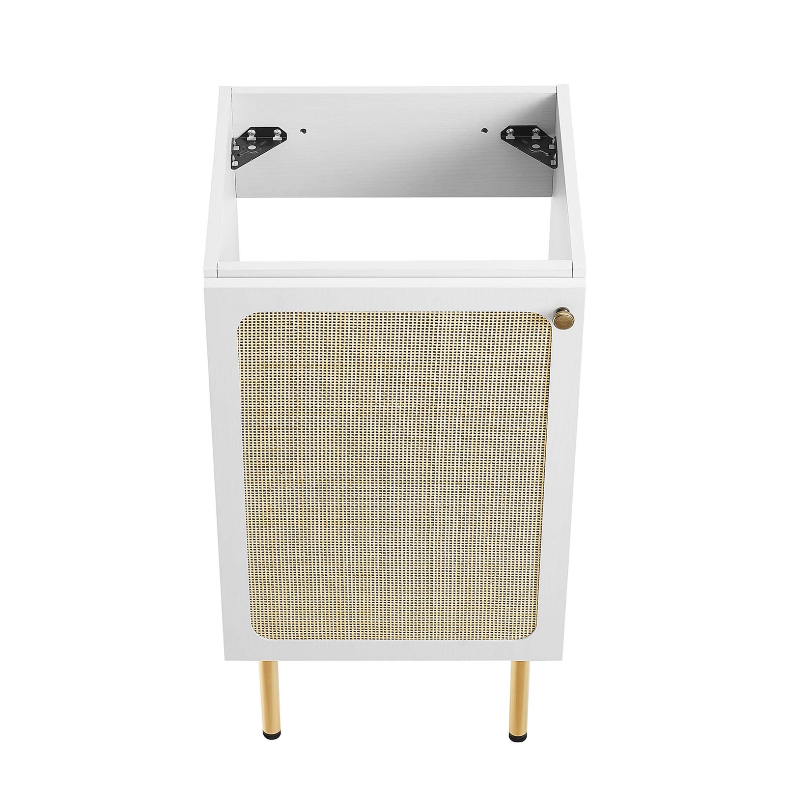 Modway Chaucer 18” Bathroom Vanity in White White With Ceramic Sink Basin