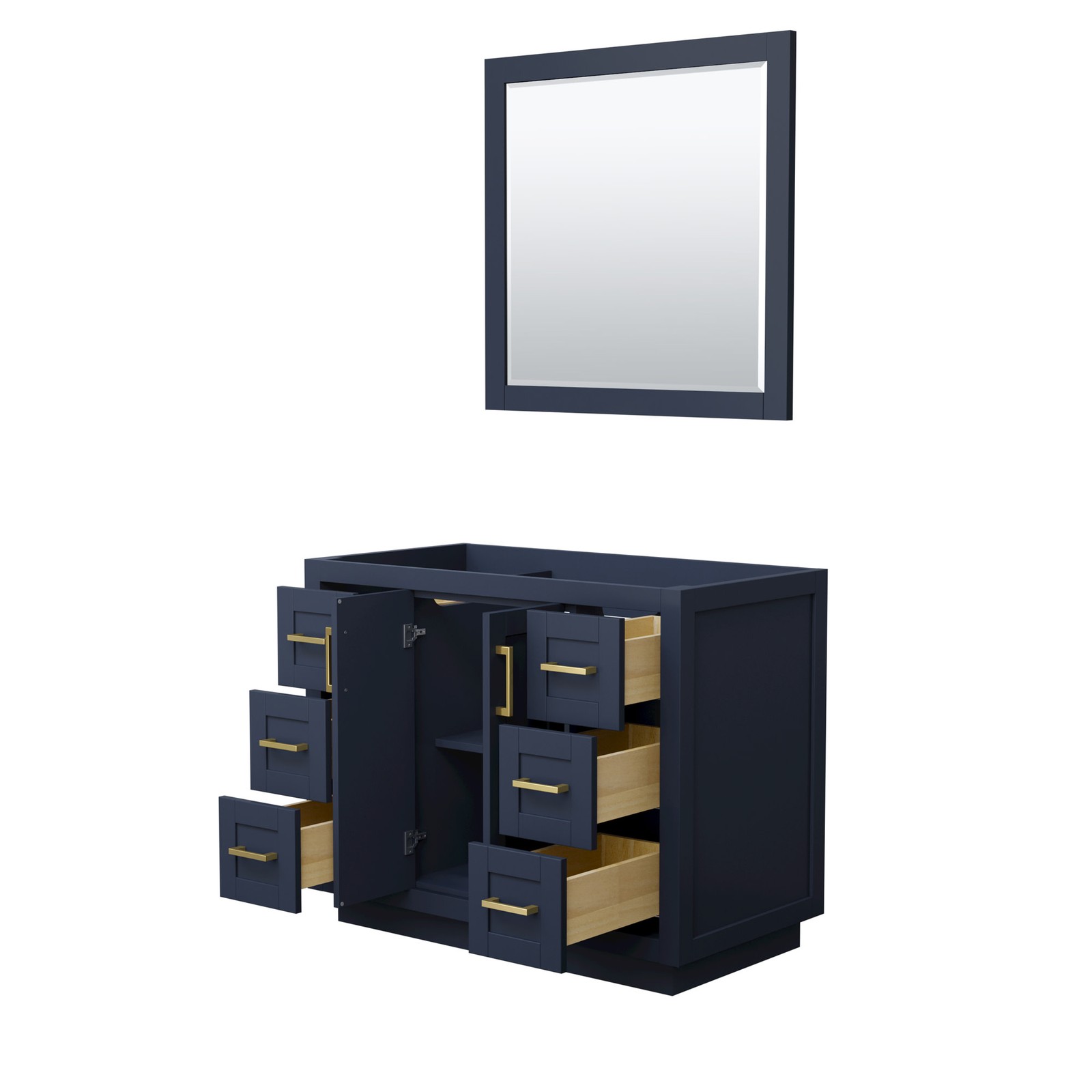 Wyndham Collection WCF2929-42S-CX-M34 Miranda 42″ Single – White / Brushed Gold