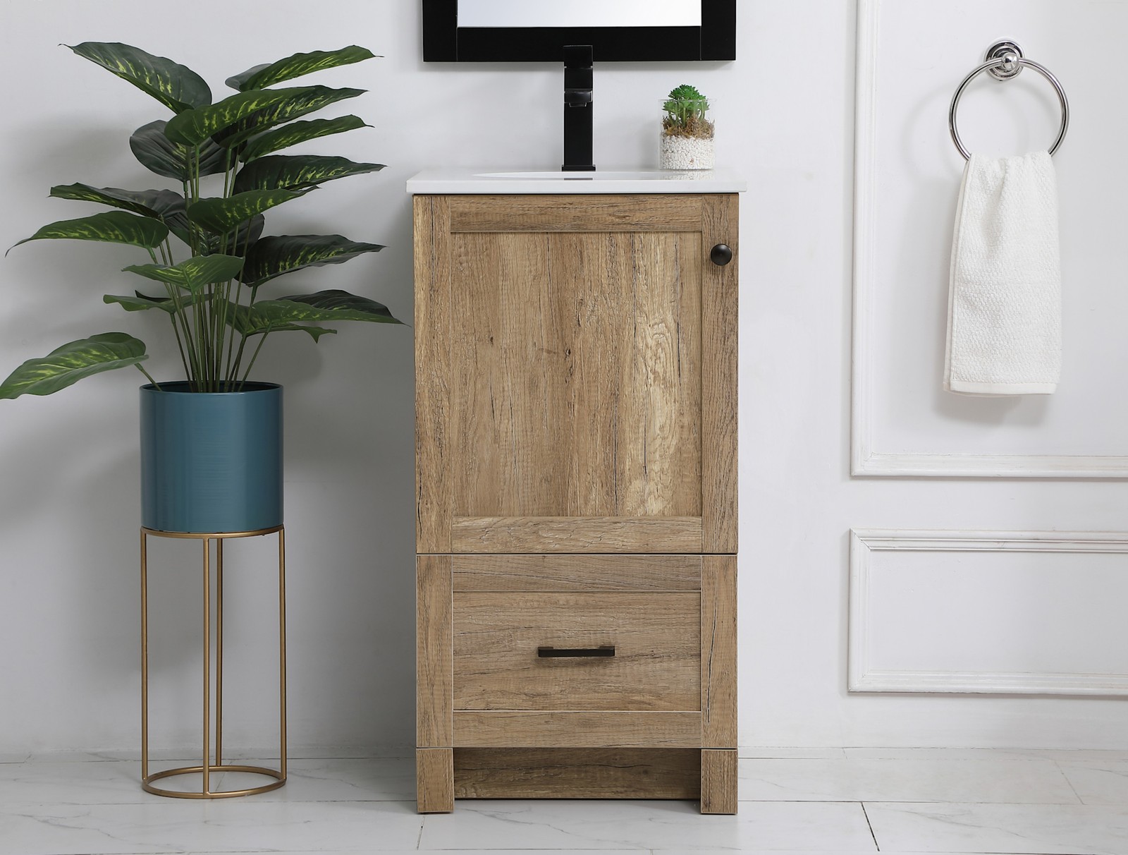 Elegant Lighting VF2818 Soma 18″ – Mango Wood