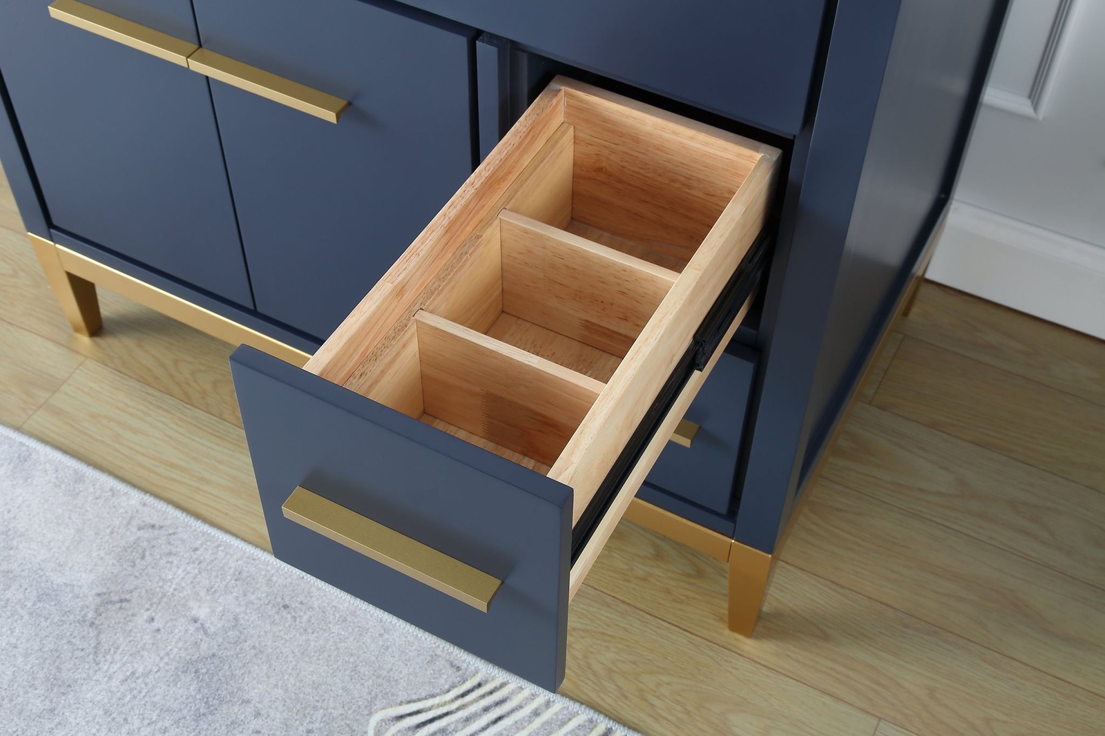 36 inch Navy Blue Beatrice Vessel Sink Bathroom Vanity – 9936NB-36U