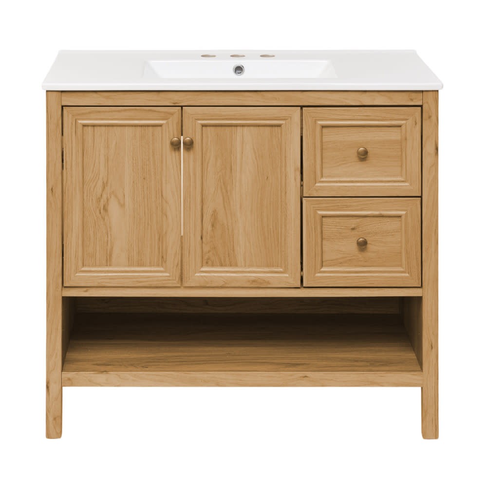 Swiss Madison SM-BV241-3 Chateau 36″ – Golden Oak / White
