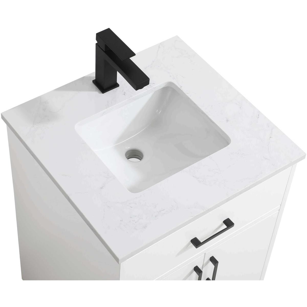 Elegant Lighting VF25020MWH Chandler 20 X 34 inch White Bathroom Vanity Cabinet
