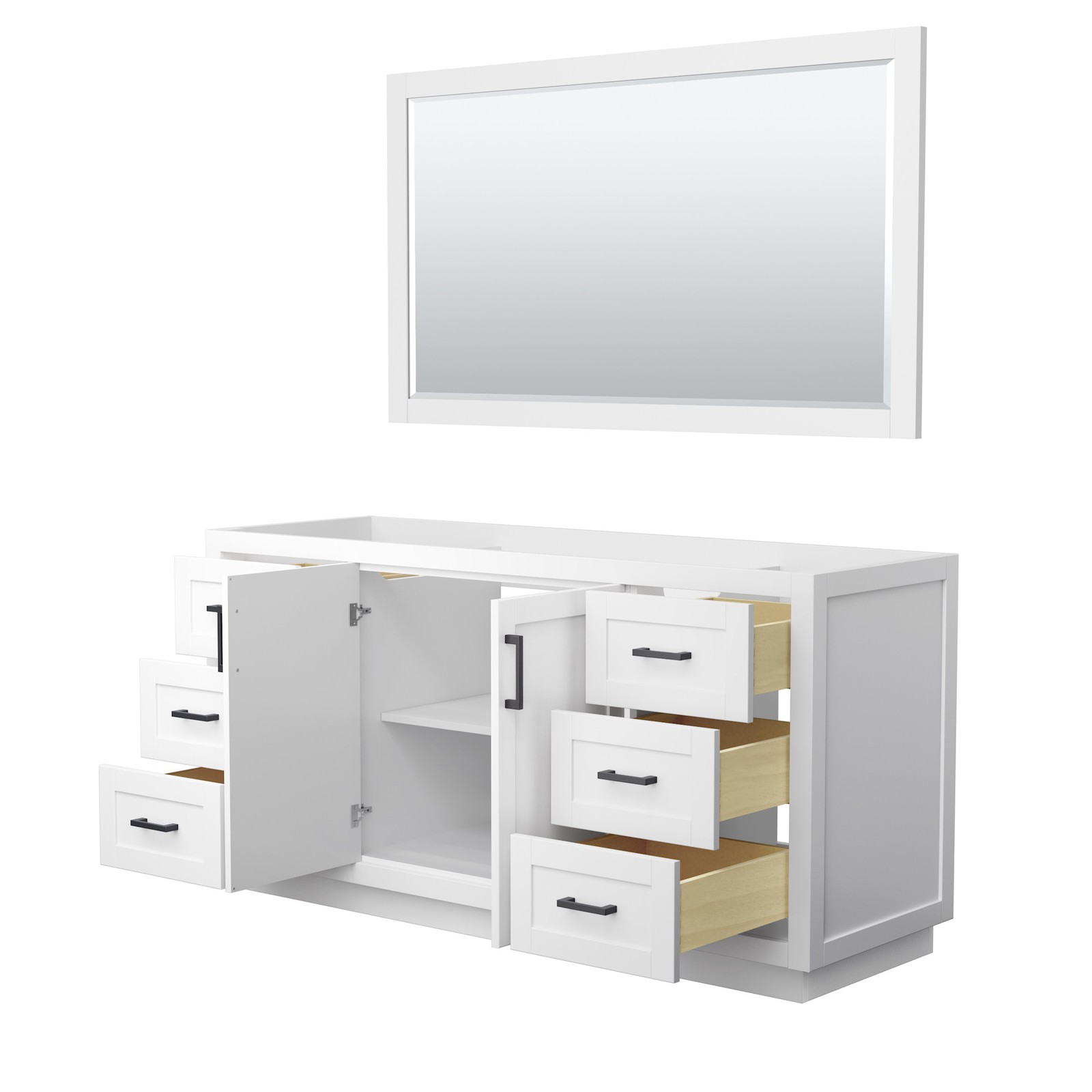 Wyndham Collection WCF2929-66S-CX-M58 Miranda 66″ Single – White / Brushed Gold