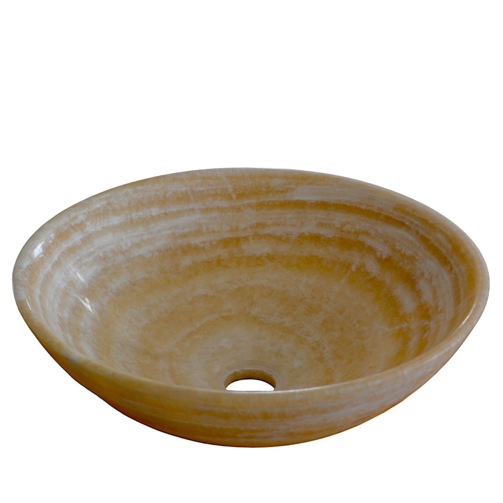 Natural Onyx Washbasin Home Finishes Bathroom Decor Diameter 40.5 cm
