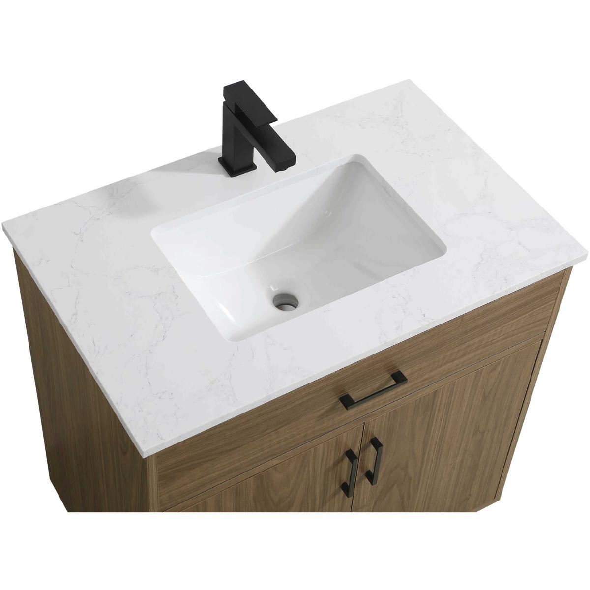 Elegant Lighting VF25030WB Chandler Vanity Walnut Brown