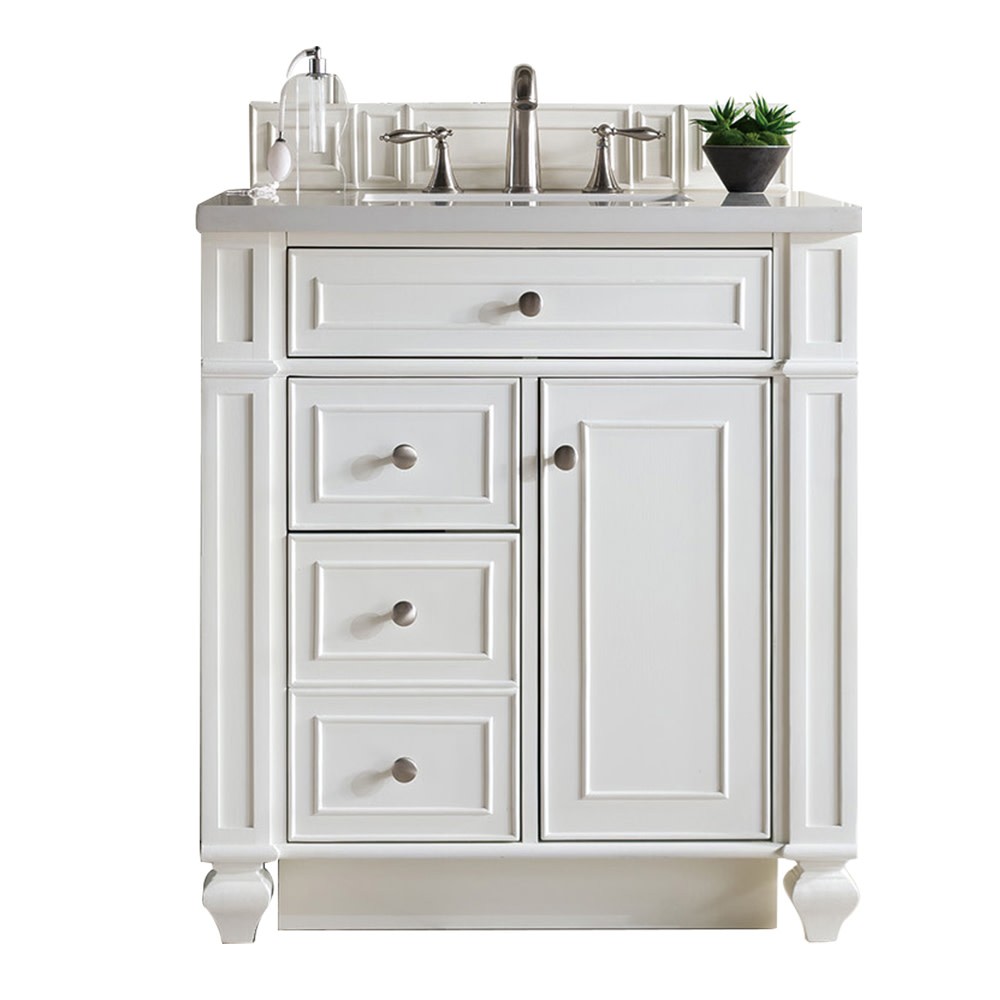 James Martin Vanities 157-V30 Bristol 30″ Single Basin Hardwood – White