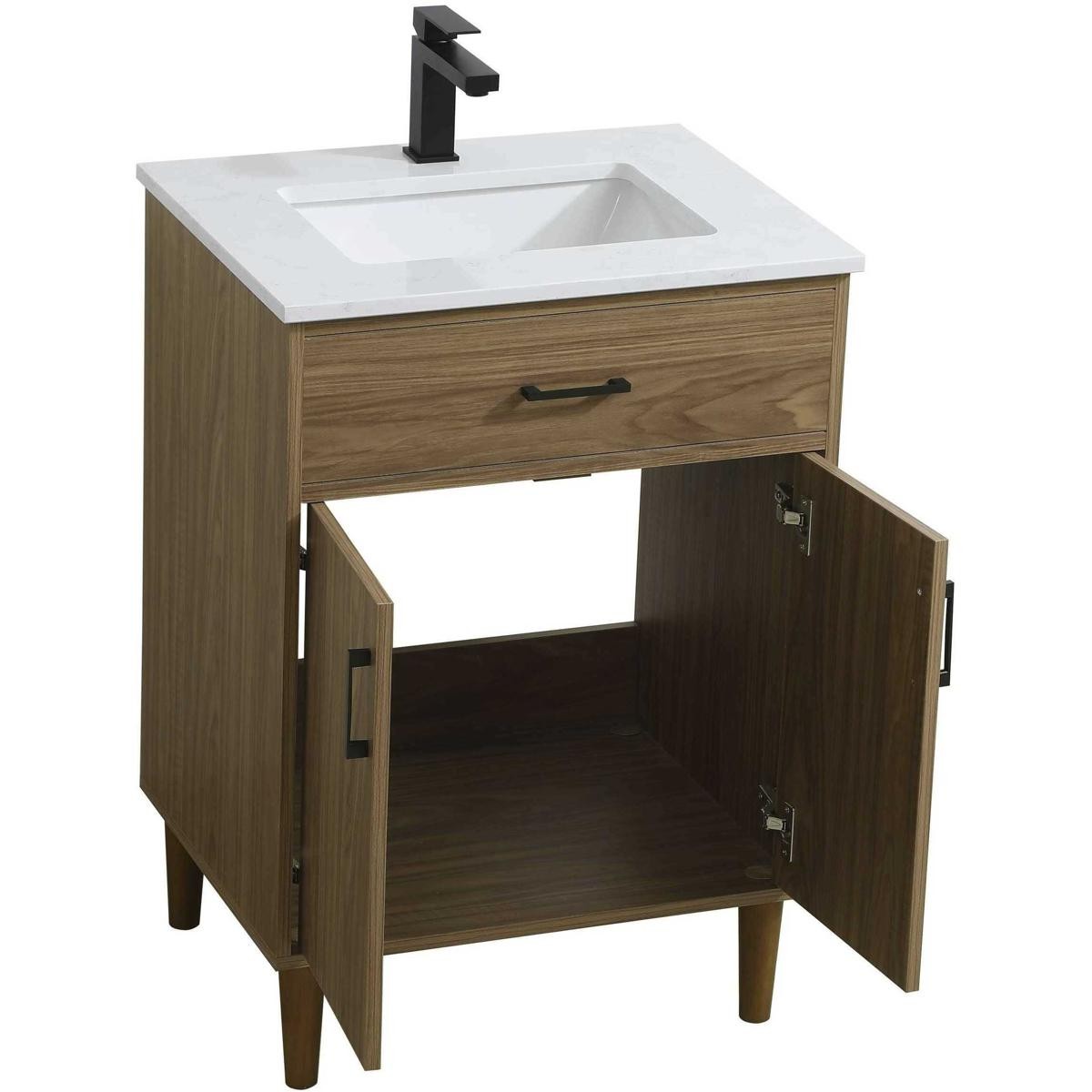 Elegant Lighting VF25024WB Chandler Vanity Walnut Brown