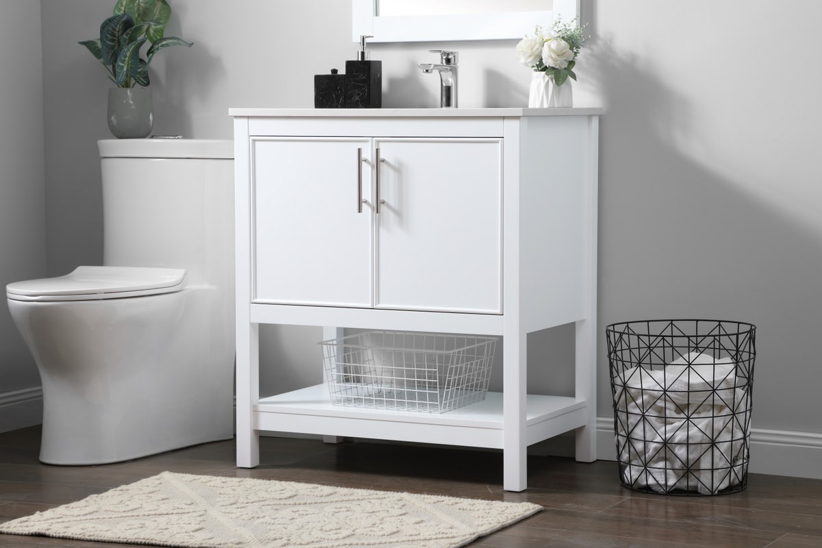 Elegant Lighting VF26630 Everett 30″ – White