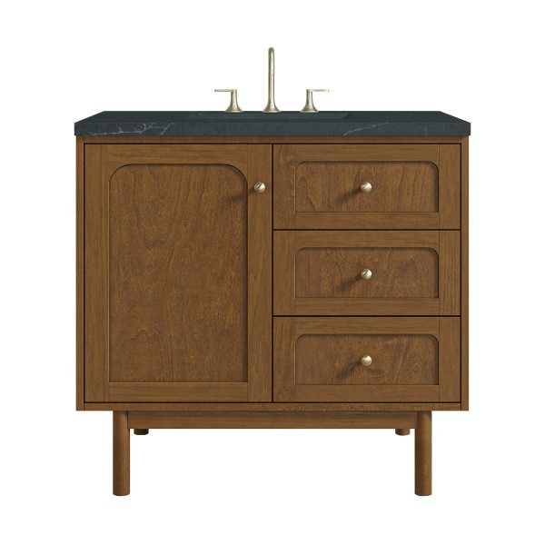 36″ James Martin Laurent 545-V36-HNO-3CSP Vanity Cabinet Charcoal Soapstone Top