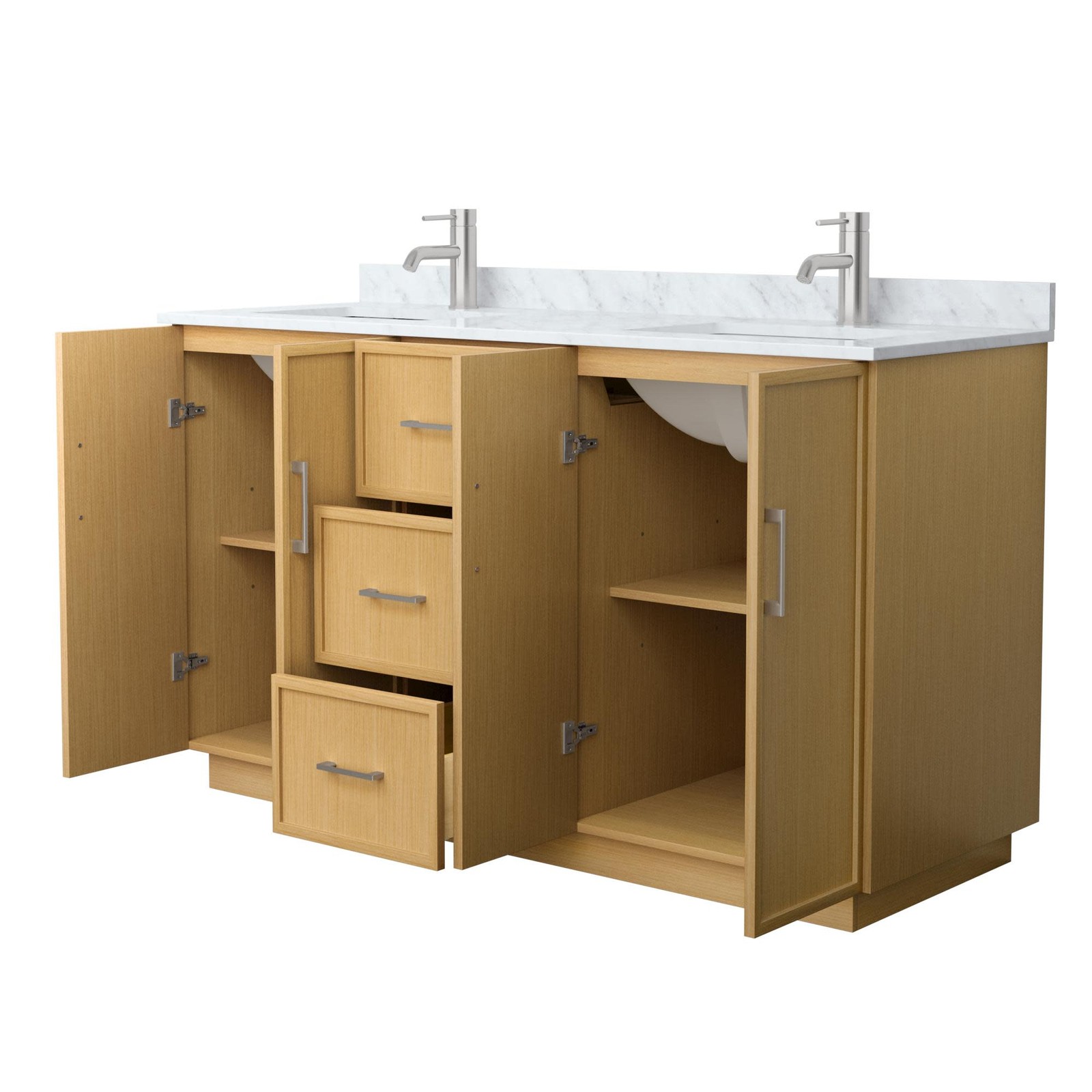 Wyndham Collection WCH7474-60D-CMUNS-MXX Elan TK 60″ – White / Brushed Nickel