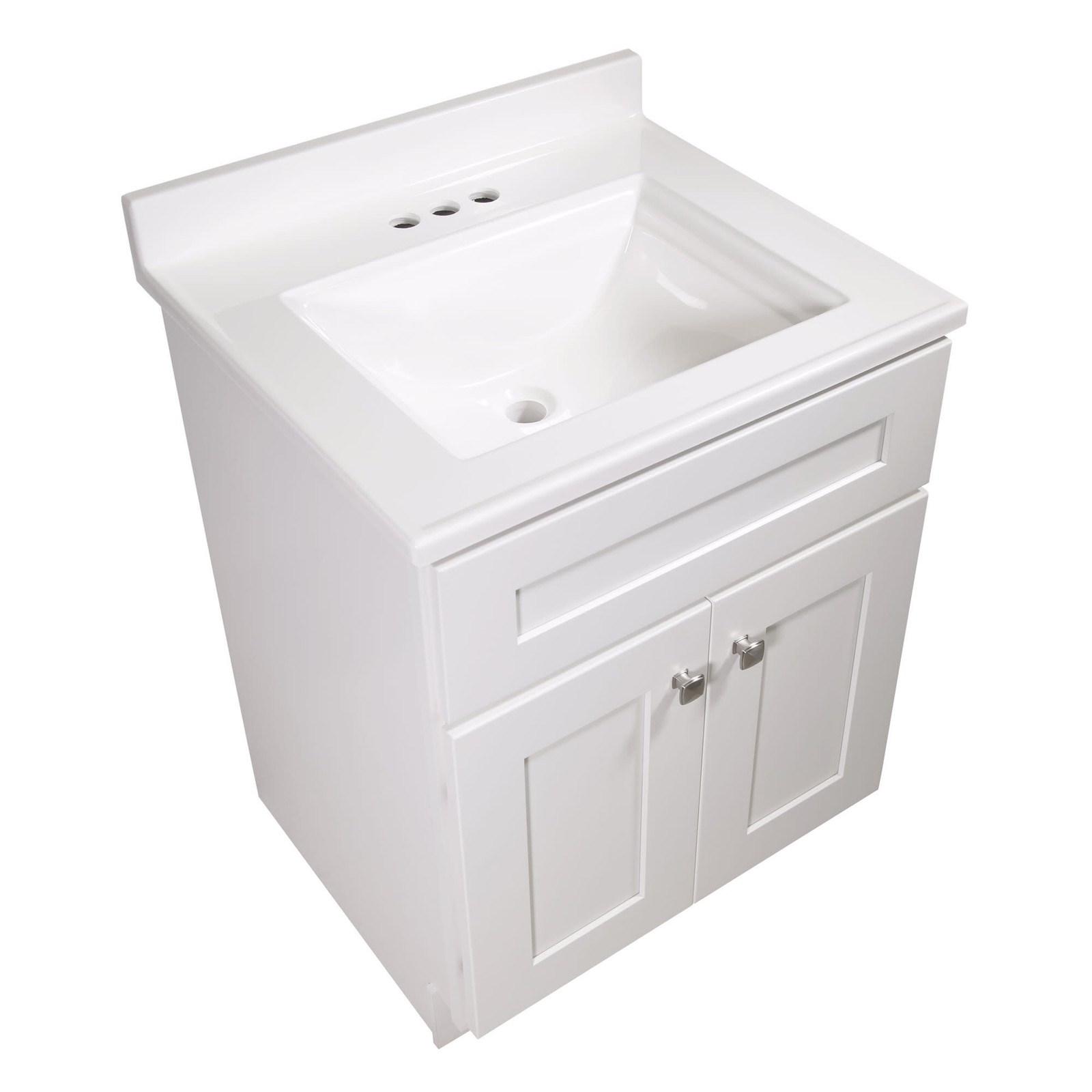 Design House 557629 Camilla I 25″ Cultured Marble Drop-In Vanity – White