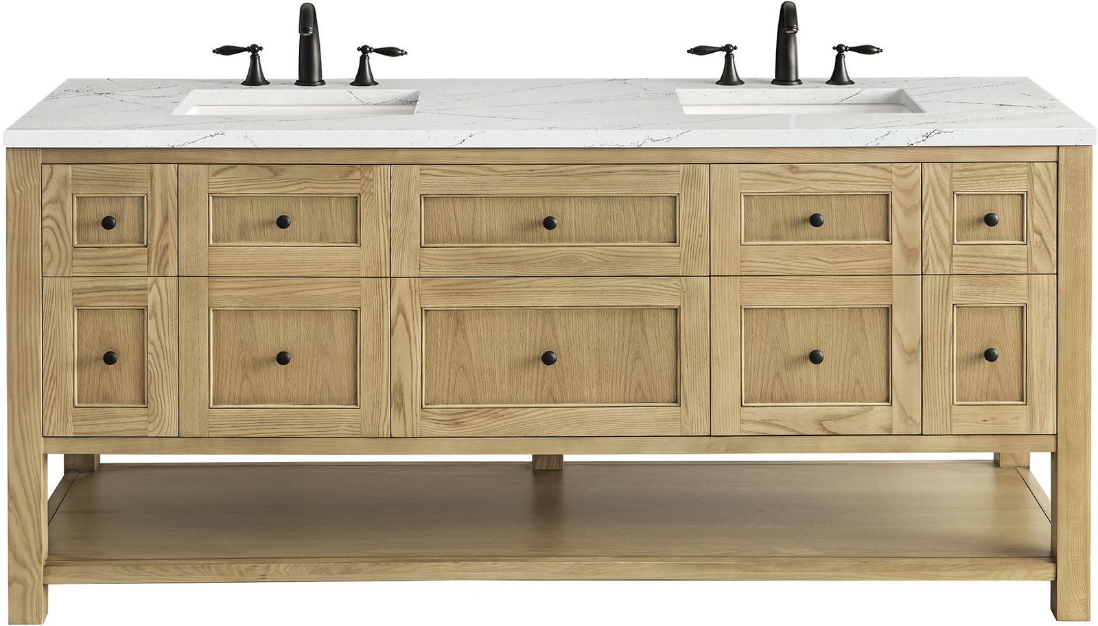 James Martin Vanities 330-V72-FENC Breckenridge 72″ – Light Natural Oak