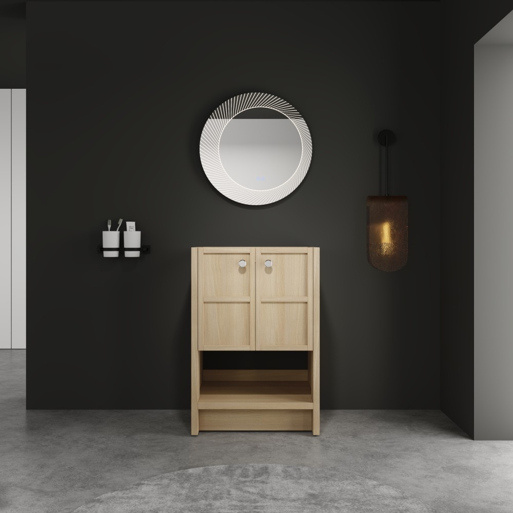 Vanity with Countertop, Freestanding, Featuring Dual Soft-Close Doors