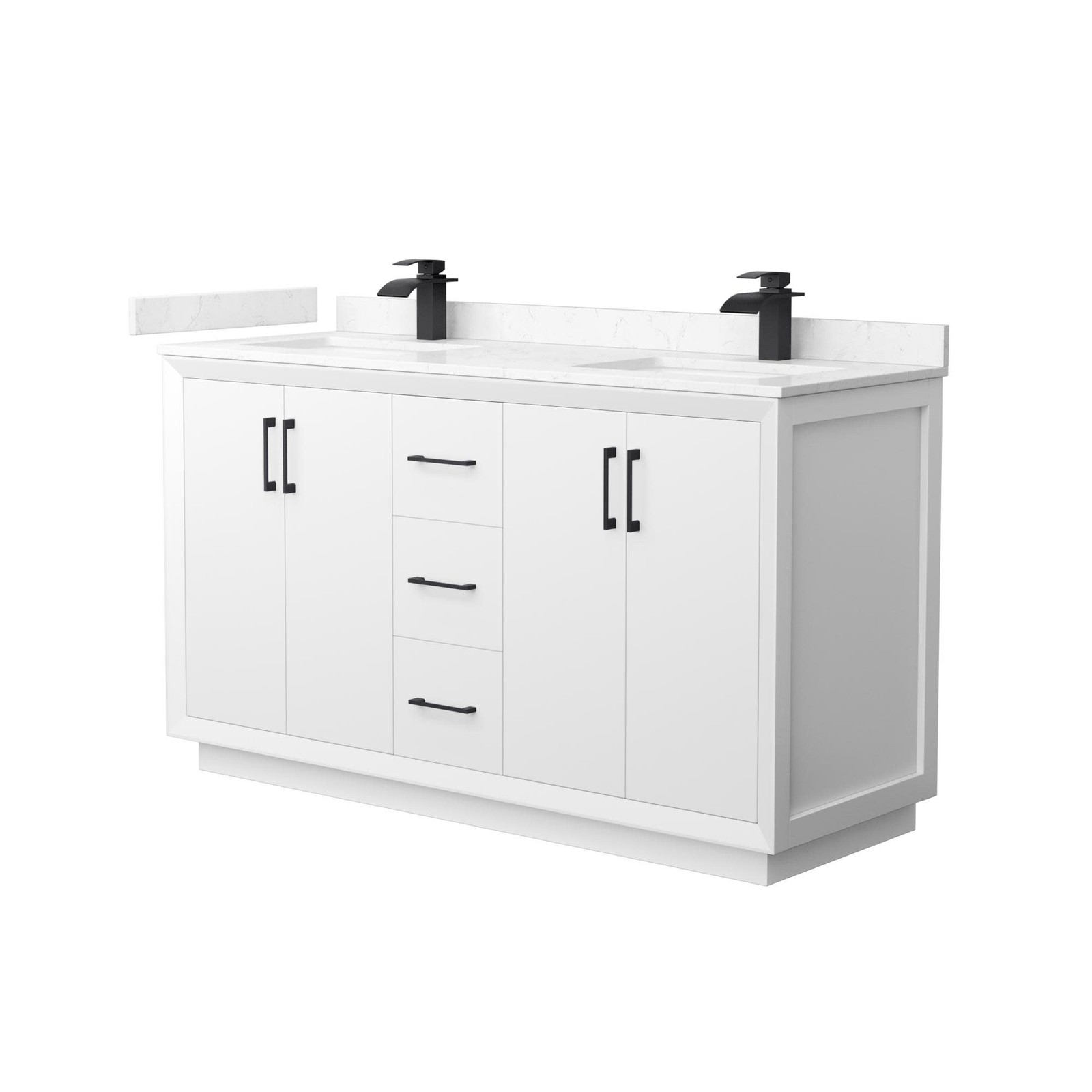 Wyndham Collection WCF414160D-VCA-UNSMXX Strada 60″ – White / Carrara Cultured