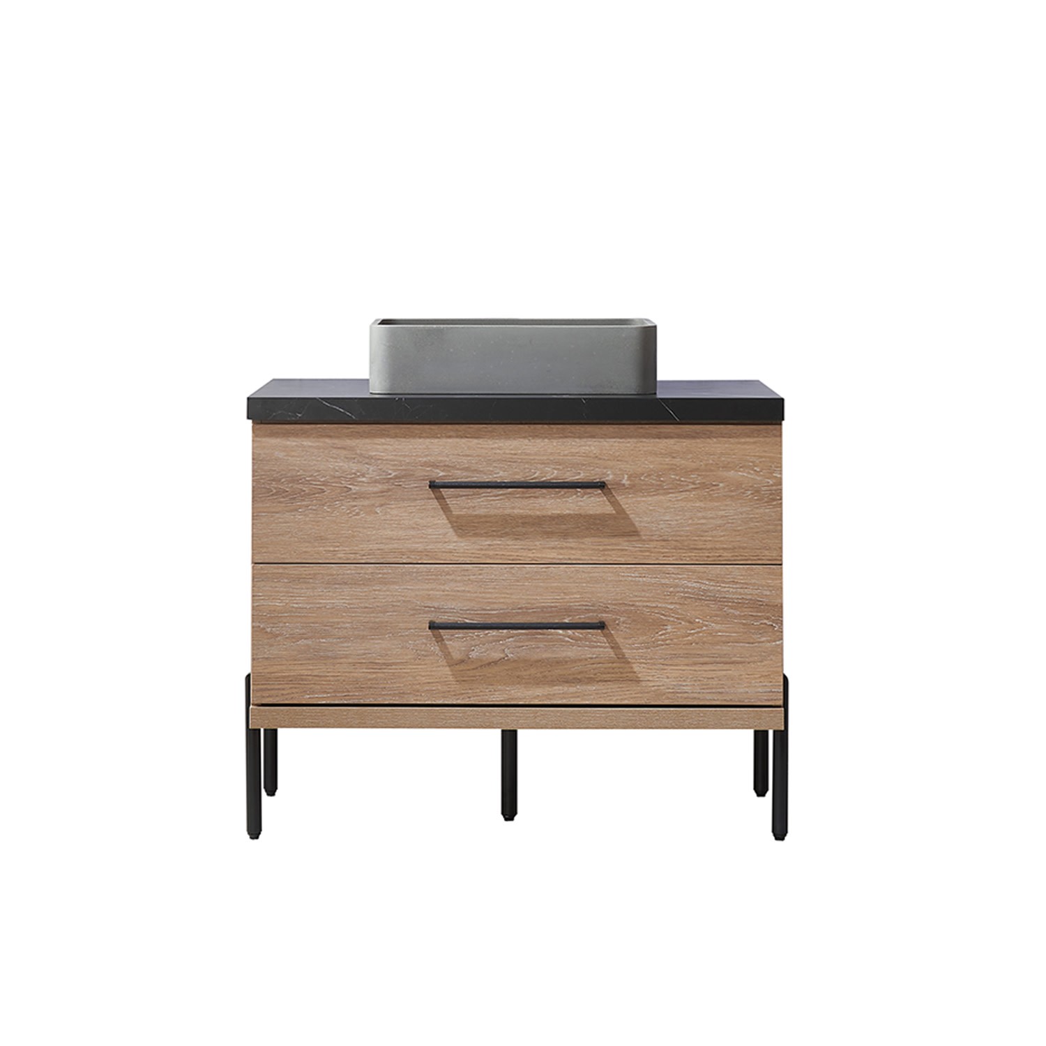Miseno MV-NM-705136S Trento 36″ – North American Oak / Black