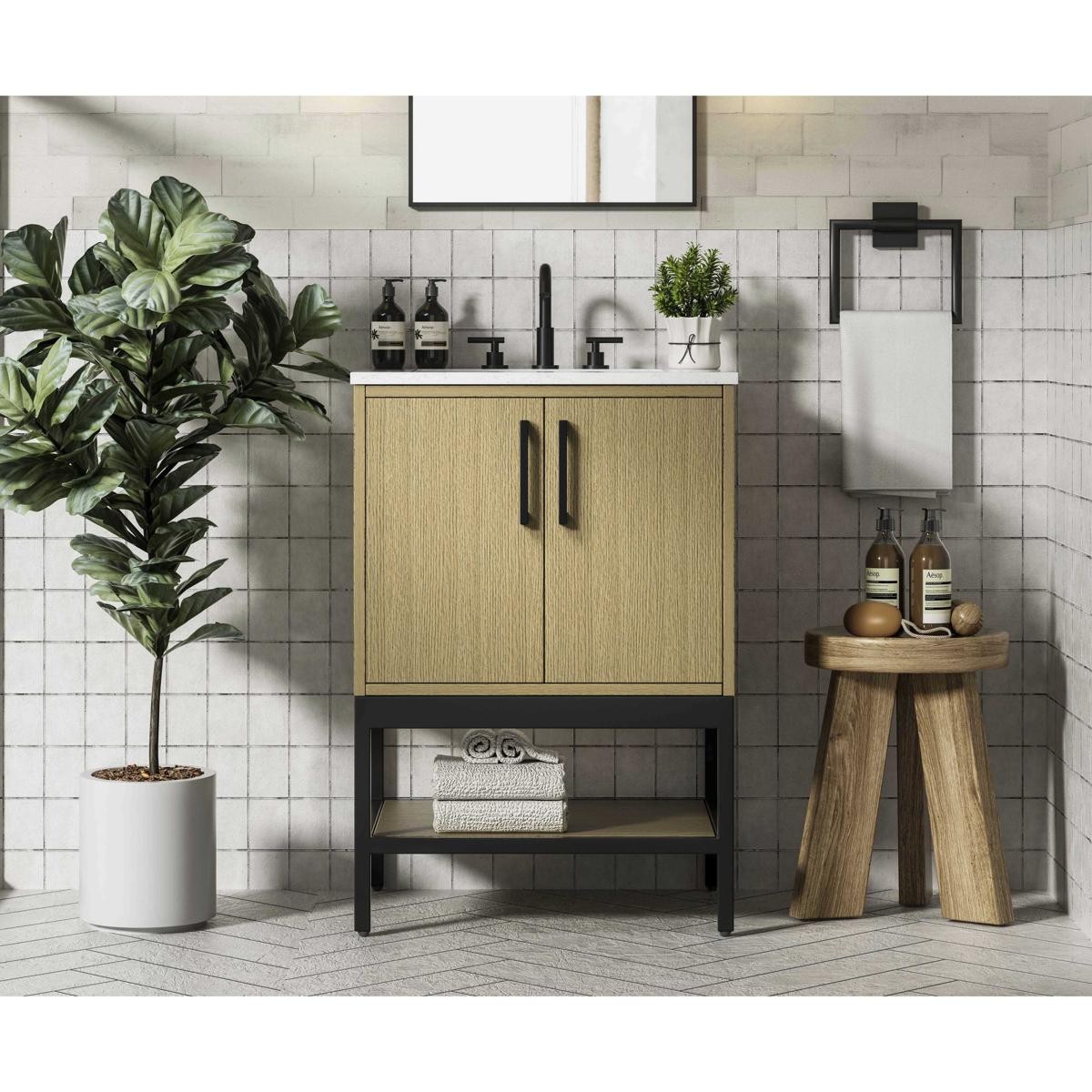Elegant Lighting VF60724MHB Lennox Vanity Honey Brown
