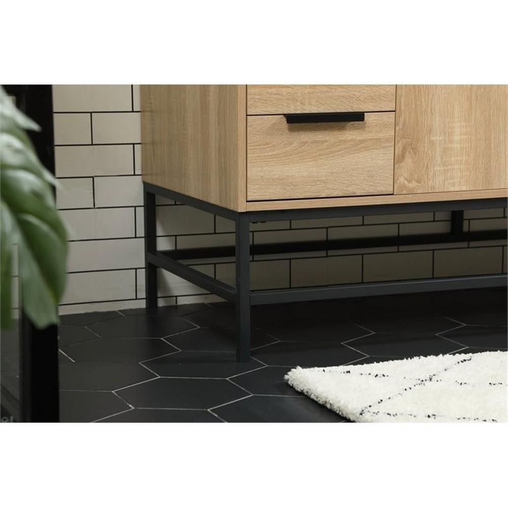 Elegant Decor Eugene 60″ Aluminum Alloy Iron Single Bathroom Vanity in Brown