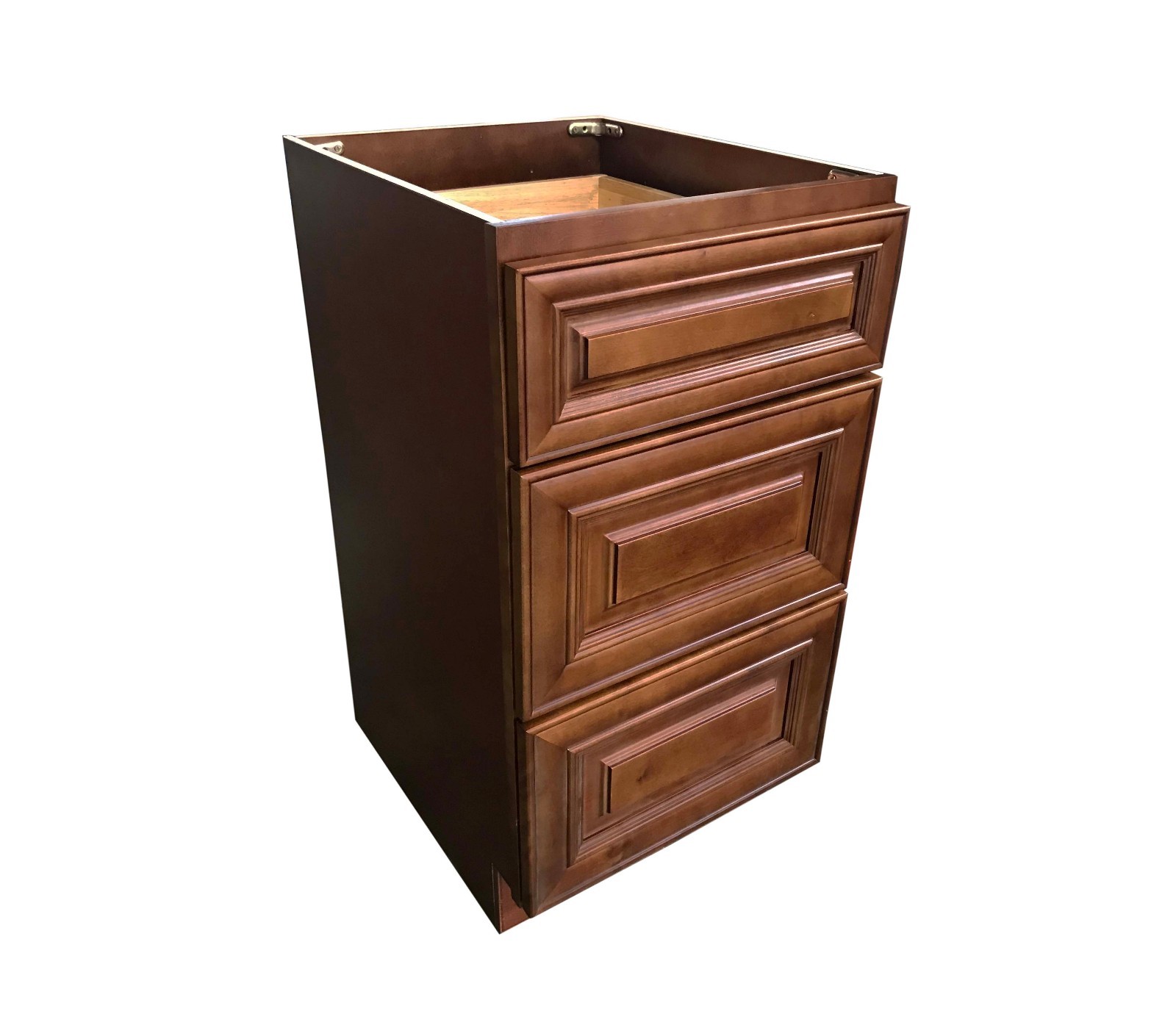 3 Drawers maple walnut Bathroom Vanity Base Cabinet solid wood 12″ 15″ 18″ 24″
