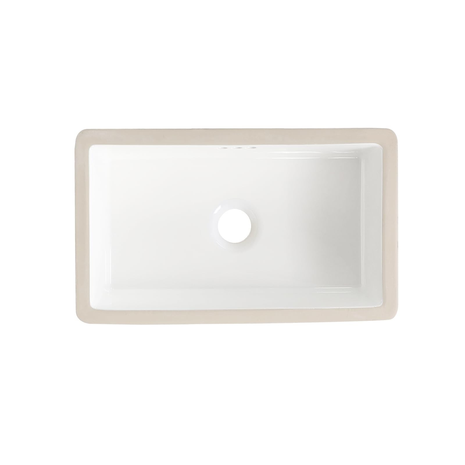 22 Inch Undermount Bathroom Sink Rectangle Undermount Sink White Ceramic Unde…