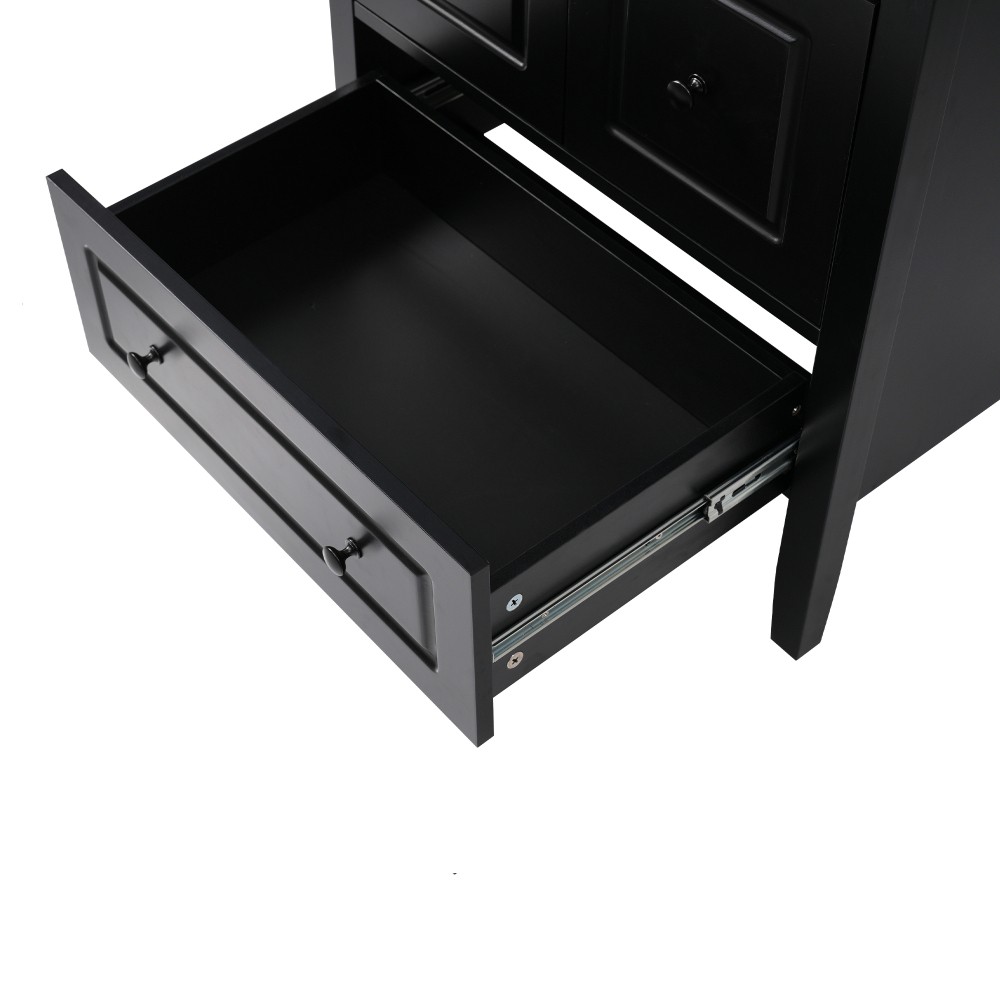 24 inch Bathroom Vanity with Sink, One Cabinet with Soft-closing Door