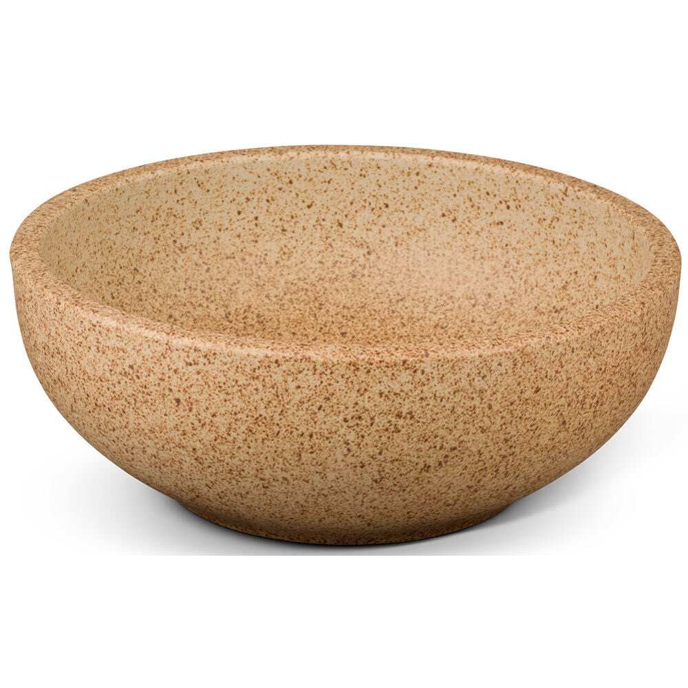 US Seller – 16in Beige Textured Oriental Porcelain Basin