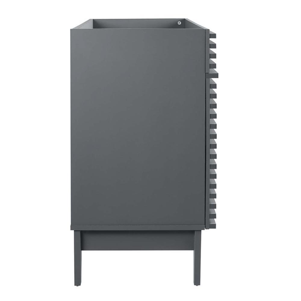 Modway Render 47″ MDF and Particleboard Bathroom Vanity Cabinet in Gray