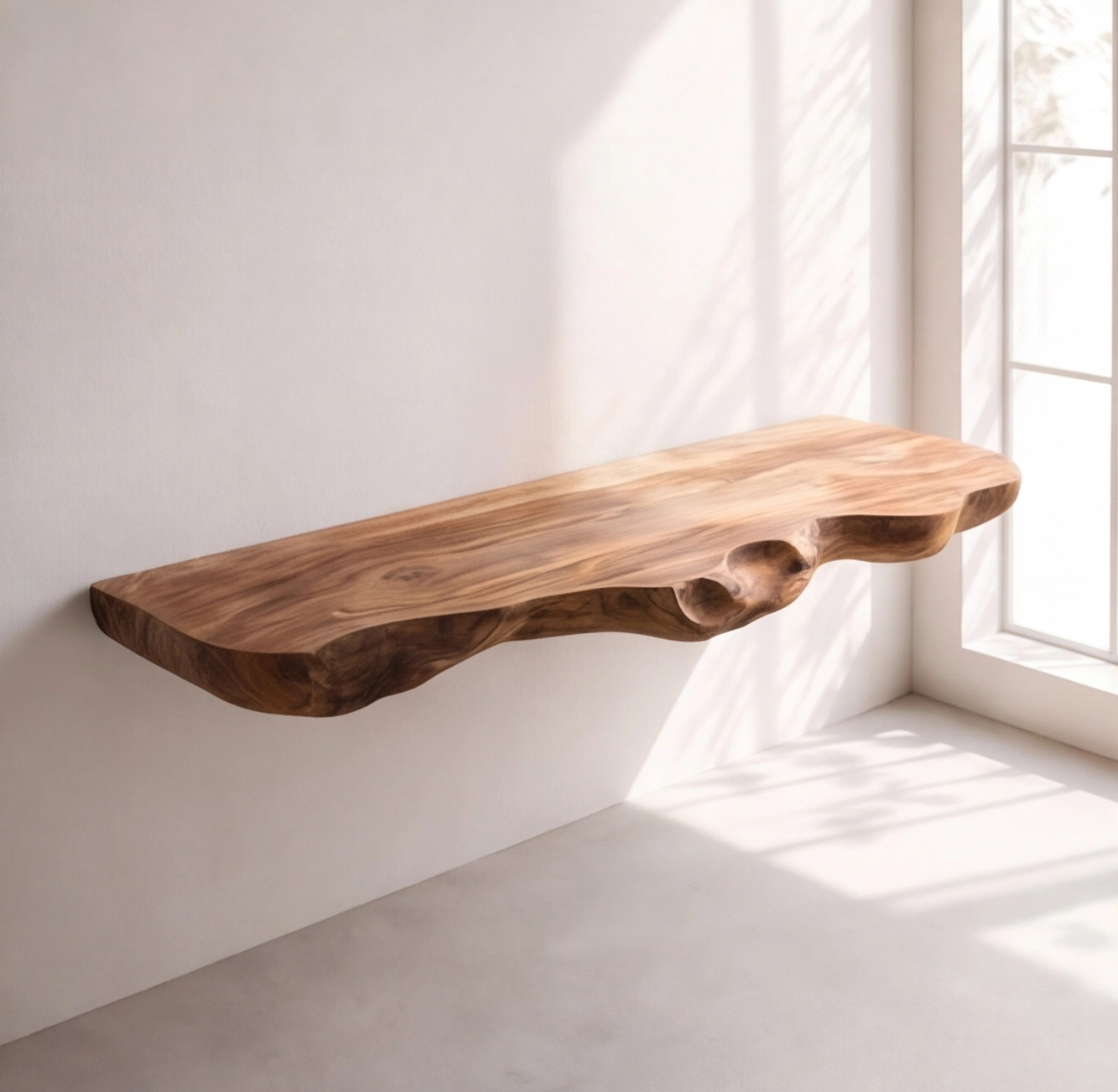 Floating Wood Shelf Live Edge Wall Shelf Rustic Modern Floating Shelf Minimalist