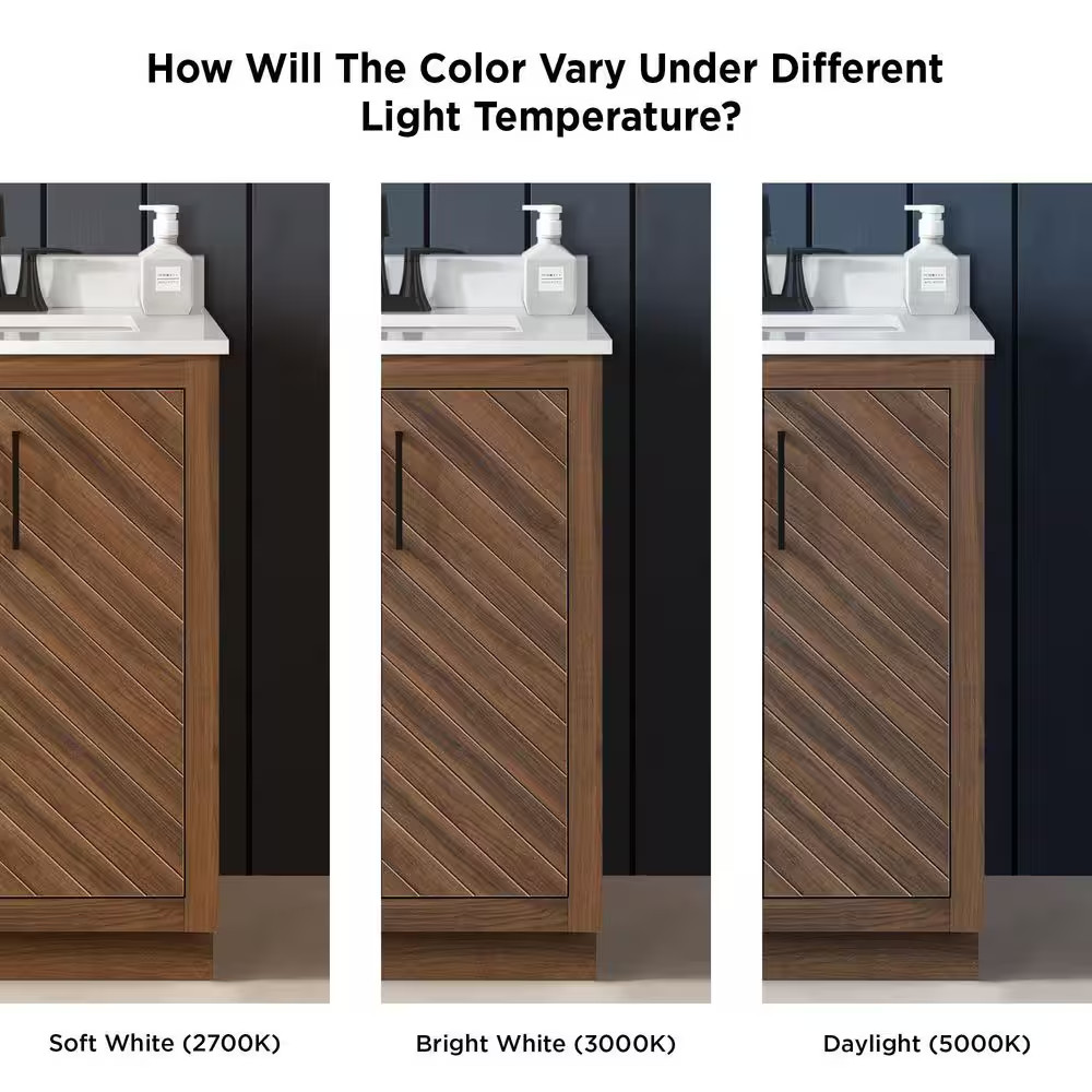 Huckleberry 24 In. Single Sink Freestanding Spiced Walnut Bath Vanity with White