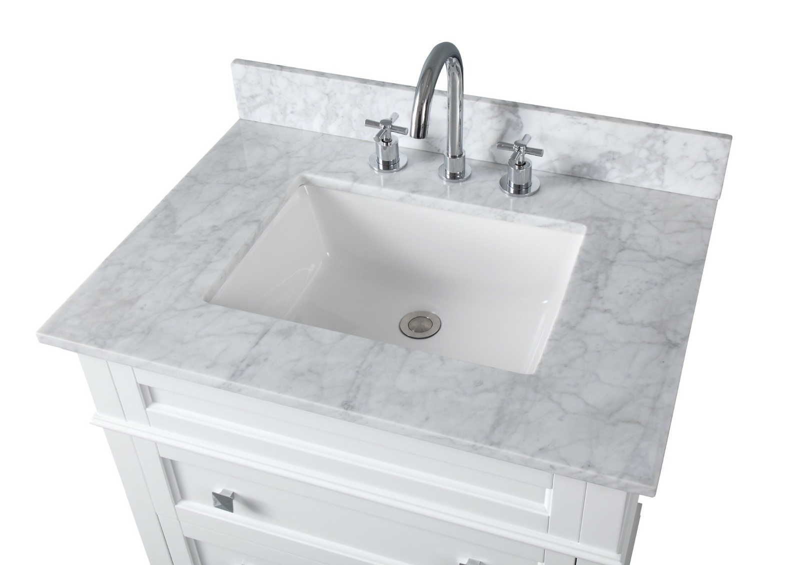 30 inch Felix Contemporary White Sink Bathroom Vanity ZK-1810-V30W
