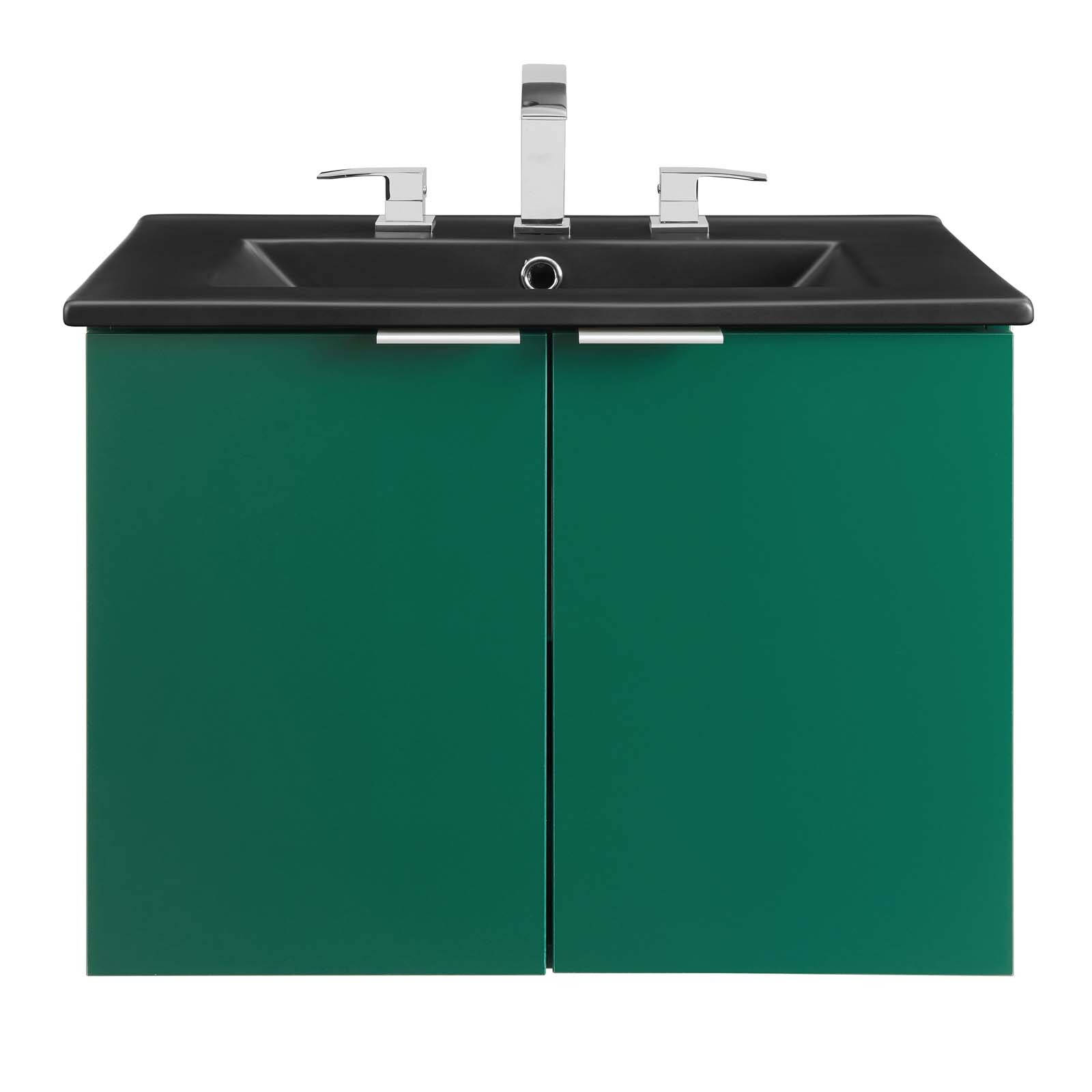 Modway Maybelle 24″ Wall-Mount Bathroom Vanity In Green Black