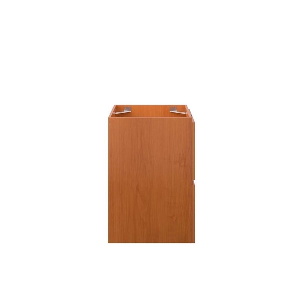 Modway Scenic 18″ Melamine Wall-Mount Bathroom Vanity Cabinet in Cherry/Walnut