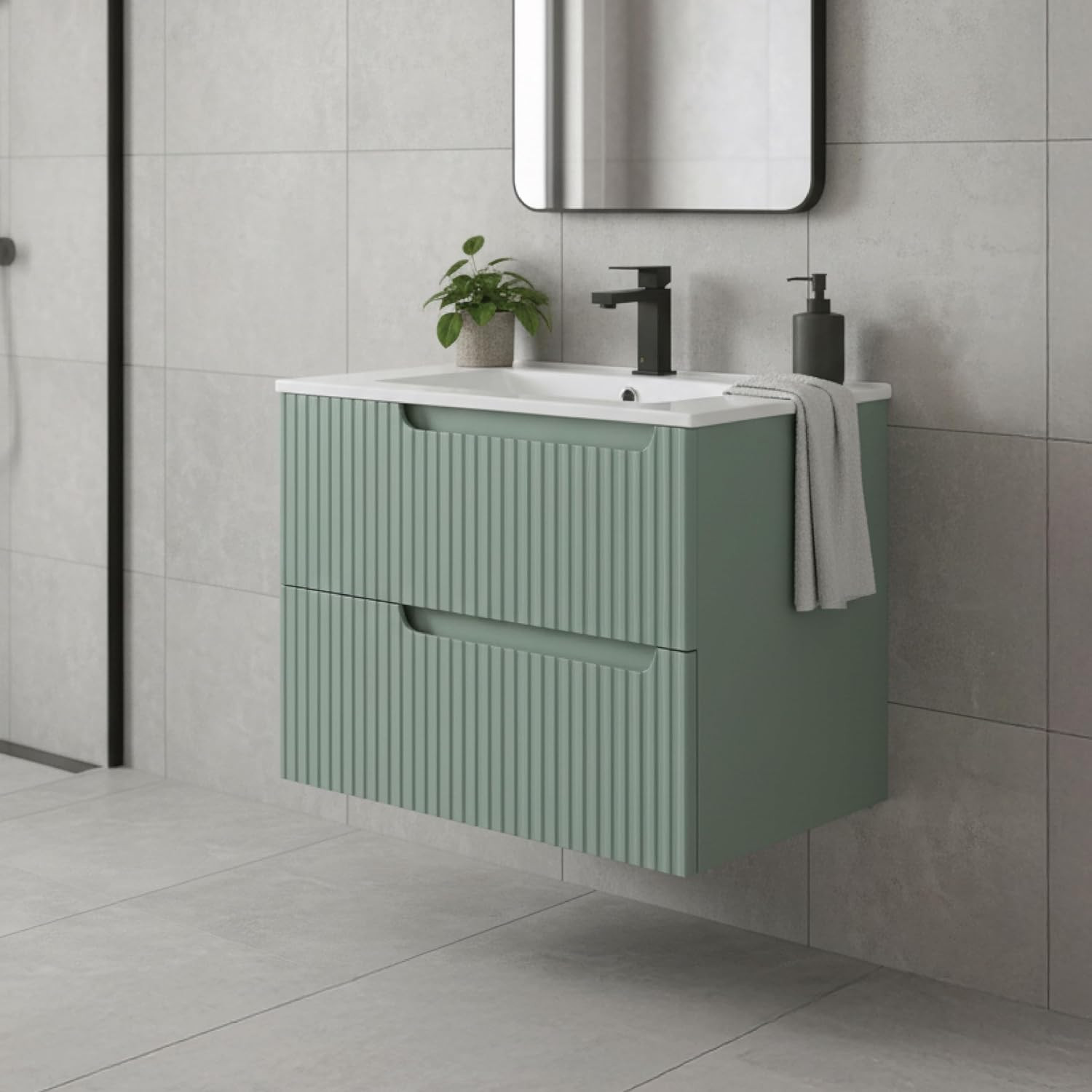 Elegant Mint Green 30″ Bathroom Vanity with Sink – Modern Design